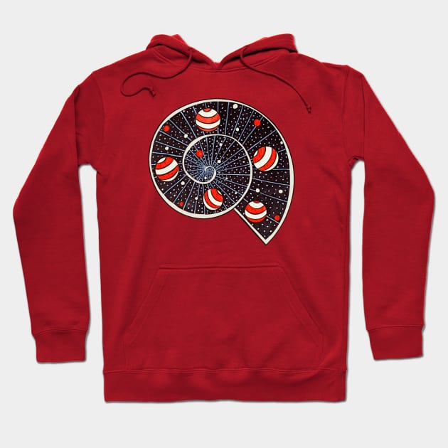 Universe Is Snail With Beach Ball Planets Hoodie by Boriana Giormova